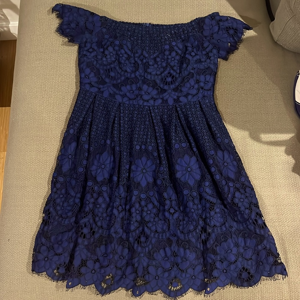 Francesca’s off the shoulder eyelet lace dress